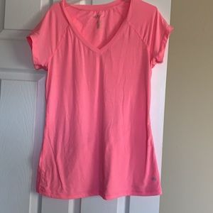 NWOT. Ideology pink short sleeve athletic top.